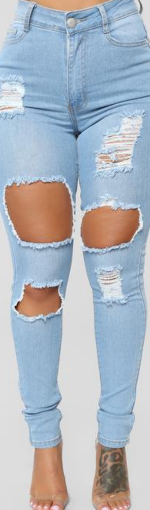 Fashion Nova - Light Blue Wash High Rise Jean - 15